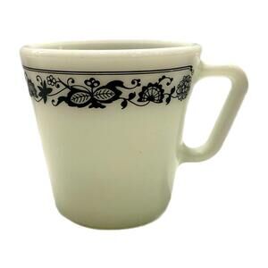 Pyrex Corelle Old Town Blue Milk Glass Coffee Mug